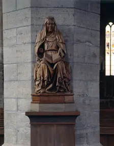 St Bridget, sculpture in Vadstena Abbey, Sweden. Creator: Torkel Lindeberg