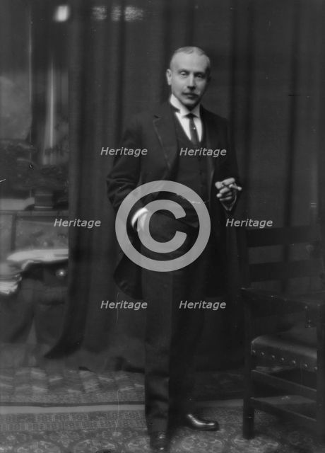 St. Goar, Mr., portrait photograph, ca. 1912. Creator: Arnold Genthe.