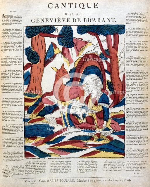 St Genevieve of Brabant in the forest, 19th century. Artist: Anon