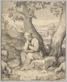 St. Genevieve. Creator: Claude Mellan