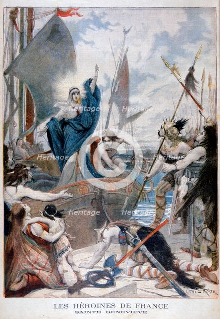 St Genevieve, heroine of France, 1896. Artist: Lionel Noel Royer