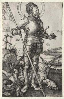 St. George on Foot, c. 1504-1505. Creator: Albrecht Dürer (German, 1471-1528)