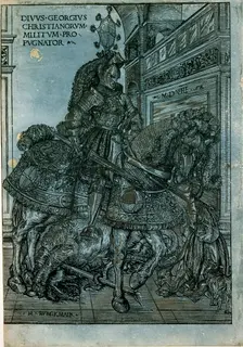 St George on Horseback, 1508. Artist: Hans Burgkmair, the Elder