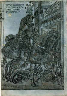 St George on Horseback, 1508. Artist: Hans Burgkmair, the Elder