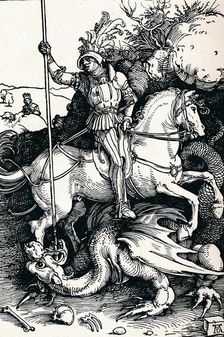 St George and the Dragon 1505 (1906). Artist: Albrecht Durer