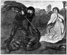 St George and the Dragon 1930s.Artist: Birket Foster