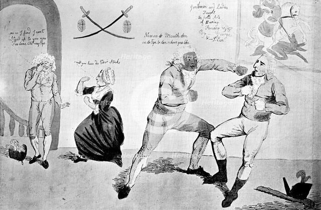 'St George and the Dragon and Mademoiselle Riposting', 1789. Artist: Unknown