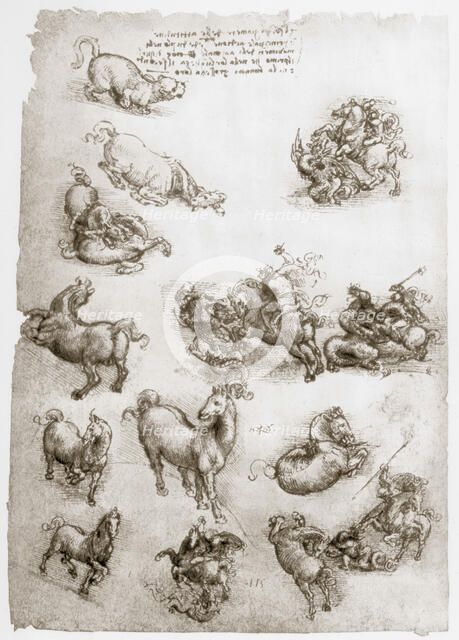 'St George and the Dragon', c1506. Artist: Leonardo da Vinci