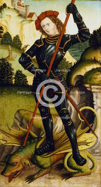 'St George and the Dragon', c1500. Artist: Unknown