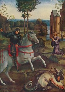 St. George and the Dragon c15th century. (1941). Artist: H Granville Fell