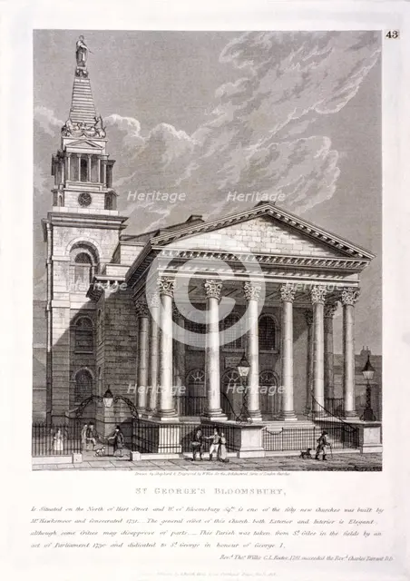 St George, Bloomsbury, Holborn, London, 1818. Artist: William Wise