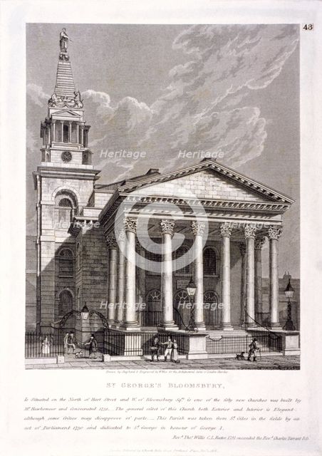 St George, Bloomsbury, Holborn, London, 1818. Artist: William Wise