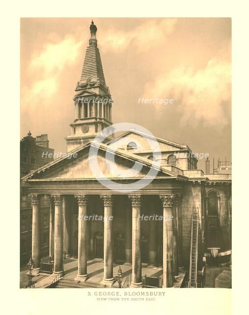 'St George, Bloomsbury, View from the South East', mid-late 19th century.  Creator: Unknown.