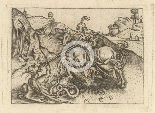 St. George, ca. 1435-1503. Creator: Israhel van Meckenem.