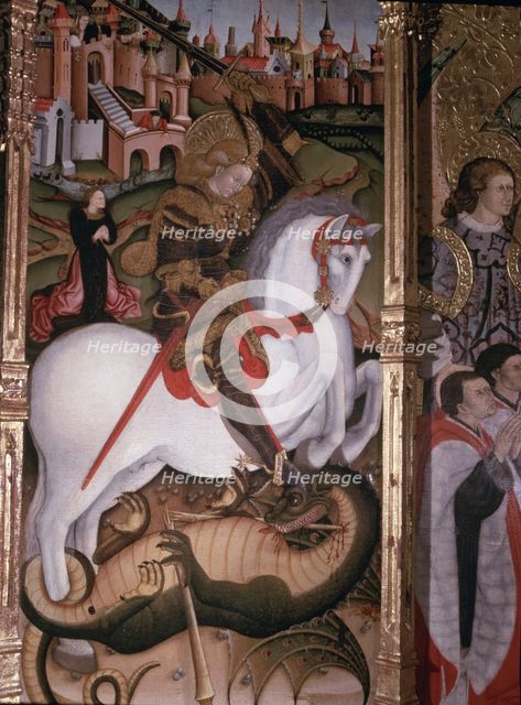 'St. George', detail of one of the tables in the 'Altarpiece of the Virgin, St. Michael and St. …