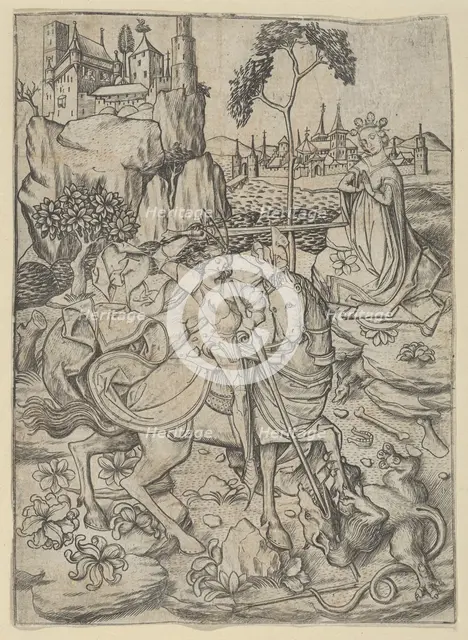 St. George, from the series The Apostles, 15th century. Creator: Master ES.