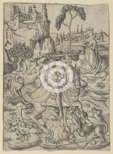 St. George, from the series The Apostles, 15th century. Creator: Master ES.