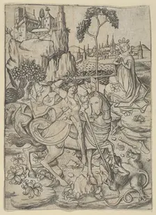 St. George, from the series The Apostles, 15th century. Creator: Master ES