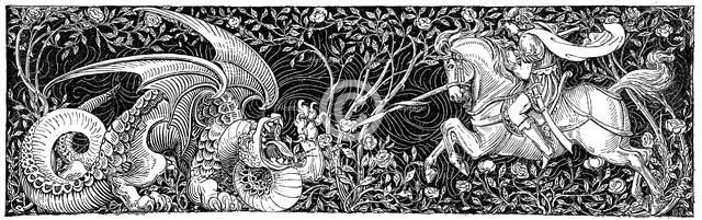 St George killing the dragon, 1884. Artist: George Heywood Maunoir Sumner