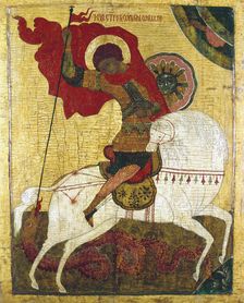 St George Killing the Dragon Russian icon