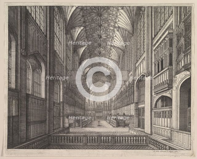 St. George's Chapel Choir, Windsor, 1663. Creator: Wenceslaus Hollar.