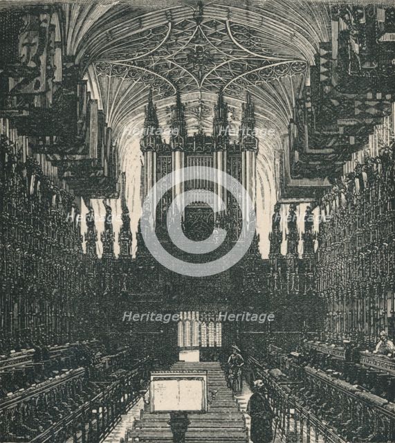 'St. George's Chapel: The Choir, Looking West', 1895. Artist: Unknown.