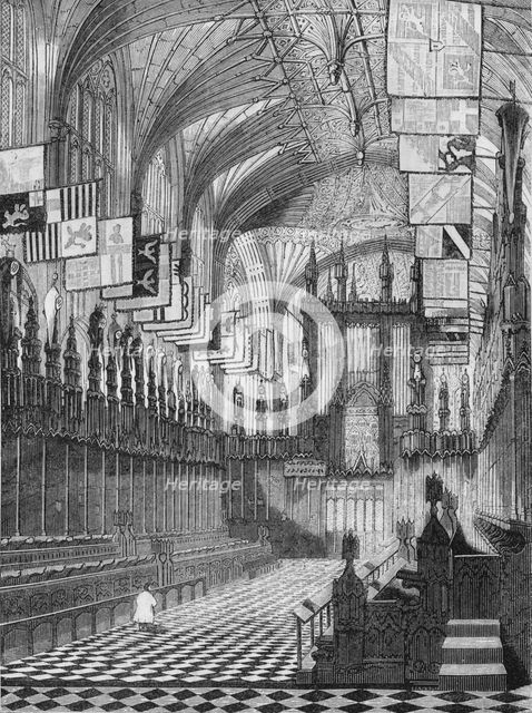 'St. George's Chapel, Windsor', 1845. Artist: John Jackson.