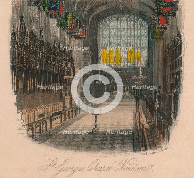 'St. George's Chapel Windsor', 19th century. Creators: Unknown, C&E Layton.