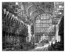 St George's Chapel, Windsor, Showing Royal Gallery & Altar