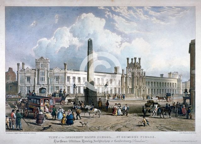 St George's Fields, Southwark, London, c1825. Artist: Louis Haghe