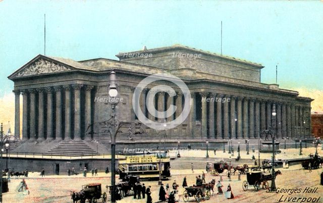 St George's Hall, Liverpool, Merseyside, late 19th century.Artist: Horrocks & Co