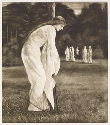 St George Series - The Princess chained to the Tree, c1860s, (1900). Creator: Unknown