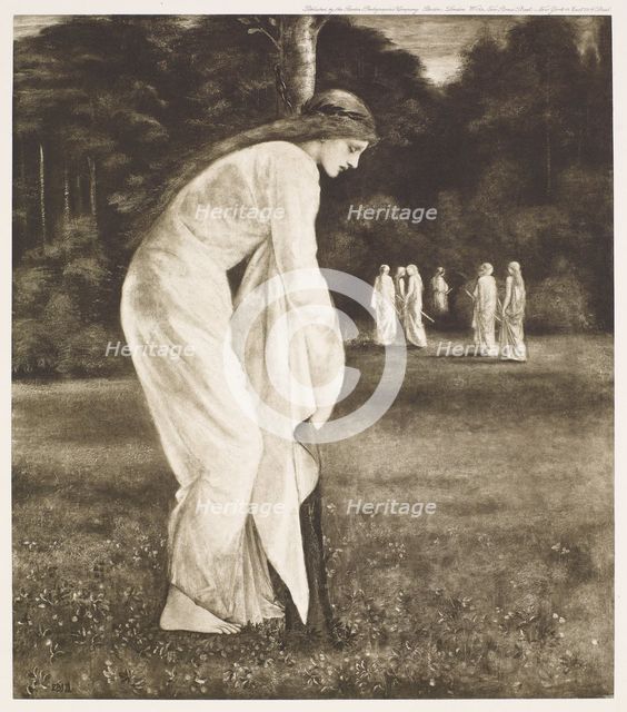 St George Series - The Princess chained to the Tree, c1860s, (1900). Creator: Unknown.
