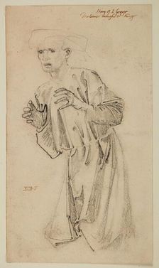 St George Series - Drapery Study of Kneeling Figure for The Petition to the King 1865-66. Creator: Sir Edward Coley Burne-Jones