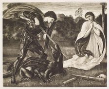 St George Series - St George slaying the Dragon, c1860s, (1900). Creator: Unknown