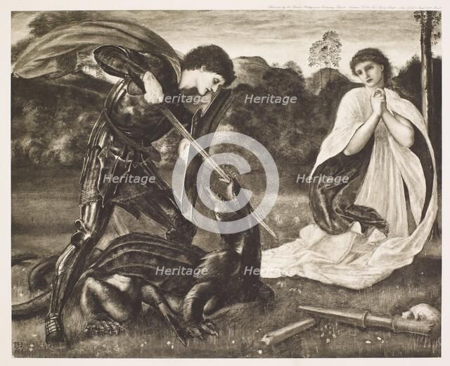 St George Series - St George slaying the Dragon, c1860s, (1900). Creator: Unknown.