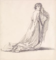 St George Series - Study of the Princess for St George slaying the Dragon 1865. Creator: Sir Edward Coley Burne-Jones