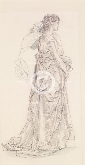 St George Series - Study of Female Attendant for 'The Princess led to the Dragon', 1865-1866. Creator: Sir Edward Coley Burne-Jones.