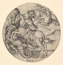 St. George Slaying the Dragon, ca. 1435-1491. Creator: Martin Schongauer
