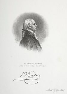 St. George Tucker, Judge of Court of Appeals of Virginia. Creator: Max Rosenthal (American, 1833-1918)