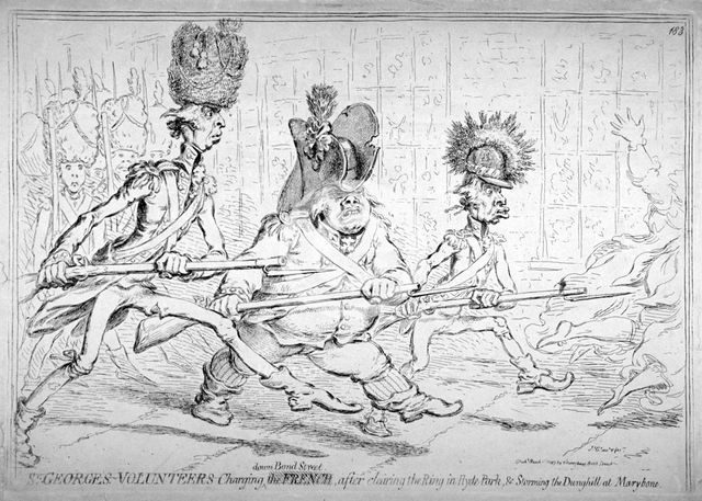 'St George's Volunteers...', 1797. Artist: James Gillray