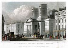 St George's Chapel, Regent Street, Westminster, London, 1827.Artist: J Tingle