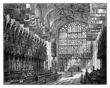 St George's Chapel, Windsor, Showing Royal Gallery & Altar