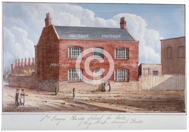 St George's Charity School for Girls, King Street, Southwark, London, 1825. Artist: G Yates