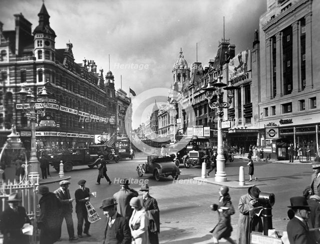 St Giles Circus, City of Westminster, London, (c1920?).  Creator: Unknown.