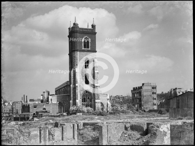 St Giles' Cripplegate, Fore Street, City and County of the City of London, GLA, 1941-1945. Creator: Charles William  Prickett.