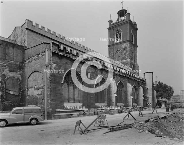 St Giles Cripplegate, Fore Street, City of London, Greater London Authority, 25/06/1964. Creator: John Laing plc.