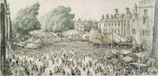 St Giles Fair, from a Window of the Randolph Hotel, 1945. Artist: David Muirhead Bone
