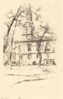 St. Giles-in-the-Fields, 1896. Creator: James Abbott McNeill Whistler