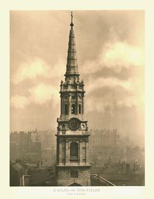 St Giles-in-the-Fields, The Steeple mid-late 19th century. Creator: Unknown